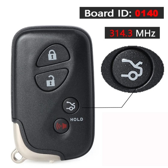 2005-2008 Lexus / 4-Button Smart Key / PN: 89904-30270 / HYQ14AAB (0140 Board) (AFTERMARKET)